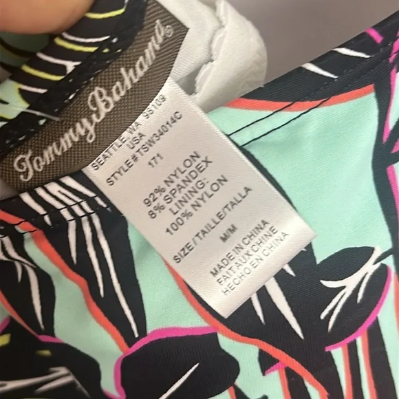 NWT Tommy Bahama high neck halter dress lively leaves M - Picture 7 of 9